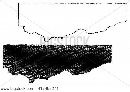 Klickitat County, State Of Washington (u.s. County, United States Of America, Usa, U.s., Us) Map Vec