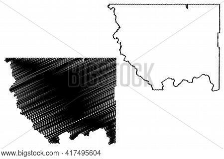 Okanogan County, State Of Washington (u.s. County, United States Of America, Usa, U.s., Us) Map Vect
