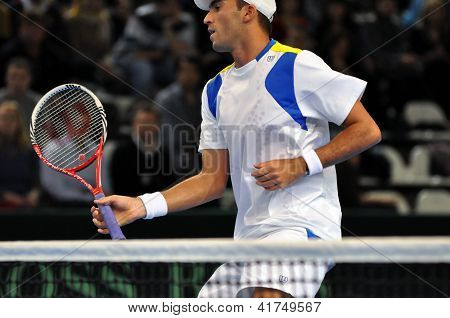 Copa Davis, o tenista romeno Horia Tecau jogando tênis