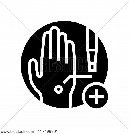 Skin Biopsy Glyph Icon Vector. Skin Biopsy Sign. Isolated Contour Symbol Black Illustration