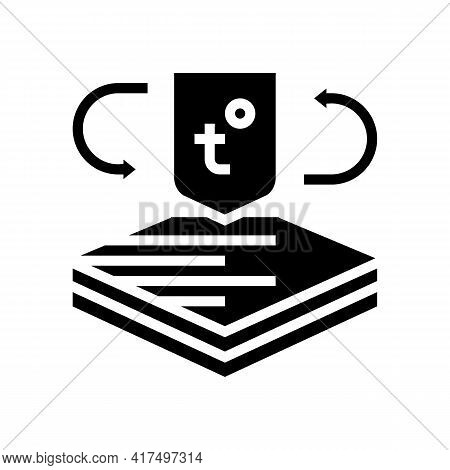Thermo Fabrics Properties Glyph Icon Vector. Thermo Fabrics Properties Sign. Isolated Contour Symbol