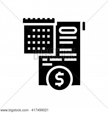 Compensation Law Dictionary Glyph Icon Vector. Compensation Law Dictionary Sign. Isolated Contour Sy