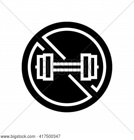 Contraindicated Load Glyph Icon Vector. Contraindicated Load Sign. Isolated Contour Symbol Black Ill