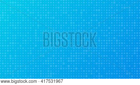 Abstract Geometric Background Of Sircles. Blue Pixel Background With Empty Space. Vector Illustratio