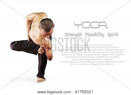 Yoga achtergrond met Man