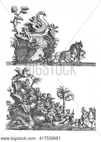 Sheet L: nineteenth float, 1767, vintage engraving.