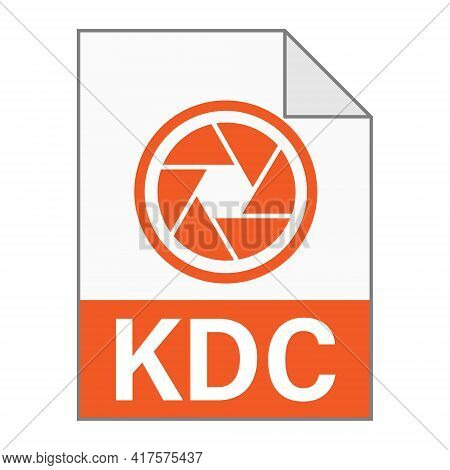 Modern Flat Design Of Kdc File Icon For Web