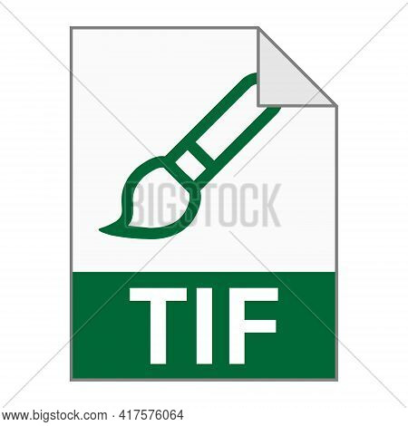 Modern Flat Design Of Tif File Icon For Web