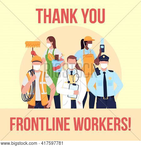 Essentials Frontline Employees Social Media Post Mockup