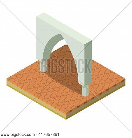 Gothic Arch Icon. Isometric Illustration Of Gothic Arch Vector Icon For Web