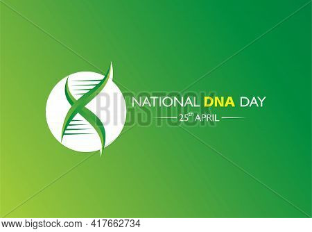 Vector Illustration Of National Dna Day Observed On April 25