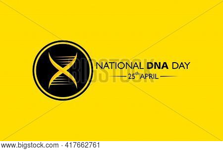 Vector Illustration Of National Dna Day Observed On April 25