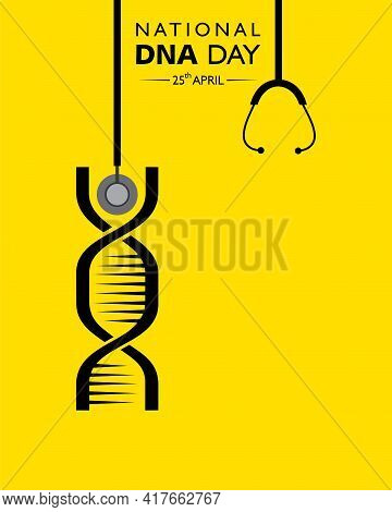 Vector Illustration Of National Dna Day Observed On April 25