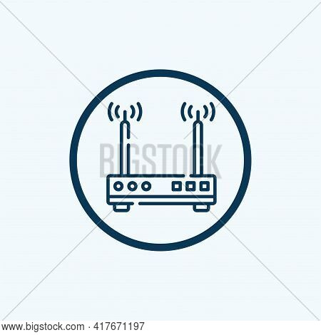 Router Icon Isolated On White Background From Internet Of Things Collection. Router Icon Thin Line O