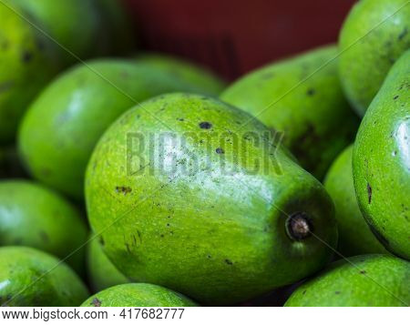Bunch Of Giant Avocados In A Street Market