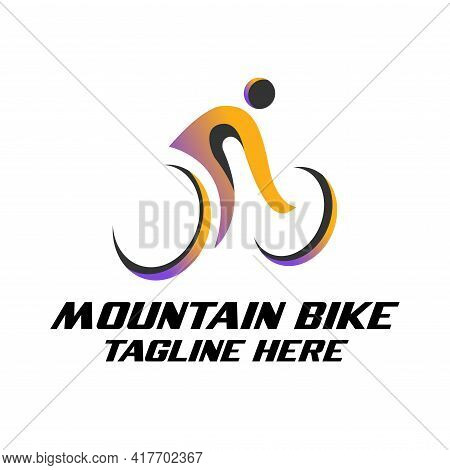 Mountain Bike Design Logo Vector. Mountain Bike Illustration Vector