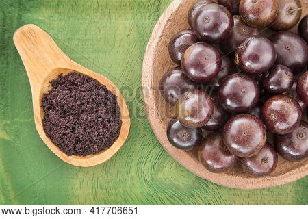 Exotic Fruit Of The Jabuticaba - Plinia Cauliflora