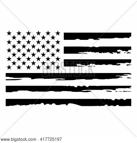 Grunge Usa Flag.american Flag.vector Template. Vector Clip Art