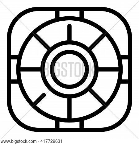 Life Buoy Icon. Outline Life Buoy Vector Icon For Web Design Isolated On White Background