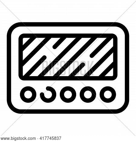 Grill Oven Icon. Outline Grill Oven Vector Icon For Web Design Isolated On White Background