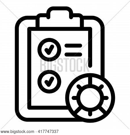 Test Clipboard Icon. Outline Test Clipboard Vector Icon For Web Design Isolated On White Background