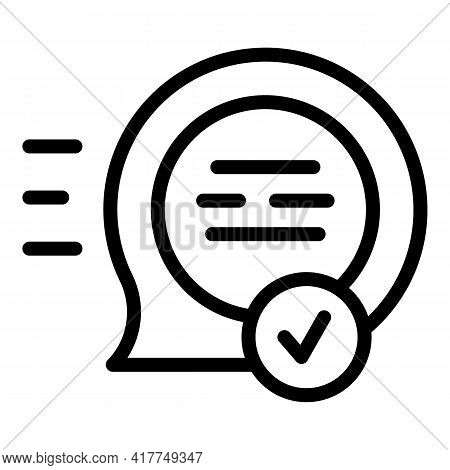 Sent Message Icon. Outline Sent Message Vector Icon For Web Design Isolated On White Background