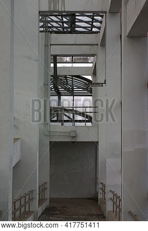 Interior Elements Of An Aboveground Pedestrian Crossing