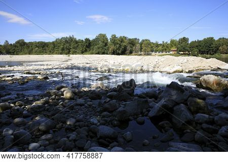 Castano Primo (mi), Italy - June 05, 2017: Ticino River, Castano Primo, Lombardy, Italy