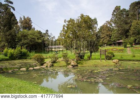 Nuwara Eliya, Sri Lanka - August 6, 2018: People Relaxing In The Public Victoria Park