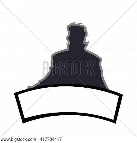 Silhouette Head, Avatar Face, Person Icon People. Male And Female Profile. Vector Illustration Set