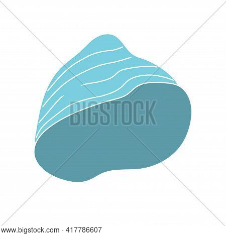 Beautiful Curly Seashell On An Isolated Background. Malyusk In The Sink. Marine Life In The Sea And 