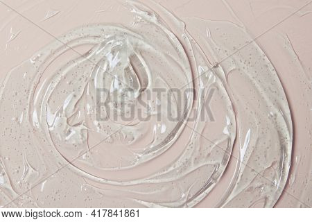 Abstract Cosmetic Background From Transparent Gel Or Antiseptic, Hyaluron