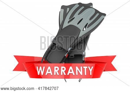 Flippers, Swimfins Warranty Concept. 3d Rendering Isolated On White Background