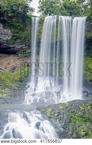 Dambri Waterfall Has A Height Of 57 And A Width Of 30 Meters. The Average Amount Of Water Is 2830mm.