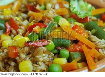 Piatto Di Farro - Italian Spelled And Vegetable Salad Homemade Pate
