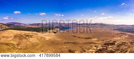 Aerial View Of Peatbog Between Maas And Glenties In County Donegal - Ireland