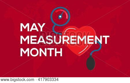 May Measurement Month Prevention And Awareness Vector Concept. Banner, Poster International May Meas