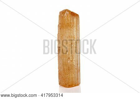 Macro Tourmaline Mineral Stone On White Background