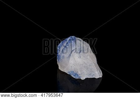 Macro Tourmaline Mineral Stone On Black