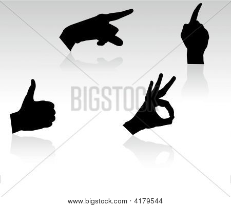 gesten Hand silhouette