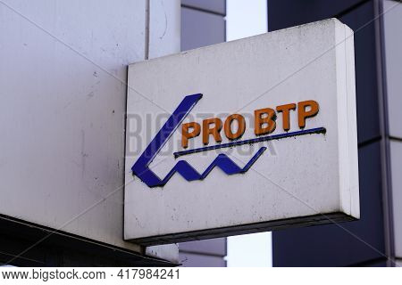 Bordeaux , Aquitaine France - 04 15 2021 : Pro Btp Office Logo Sign And Brand Text Of Agency Of Fren