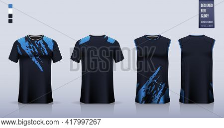 Soccer Jersey, Football Kit, T-shirt Mockup Or Sport Shirt Template Design For. Tank Top For Basketb