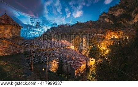 Mtskheta, Georgia. Shio-mgvime Monastery. Church Of Holy Virgin Or Theotokos In Medieval Monastic Sh