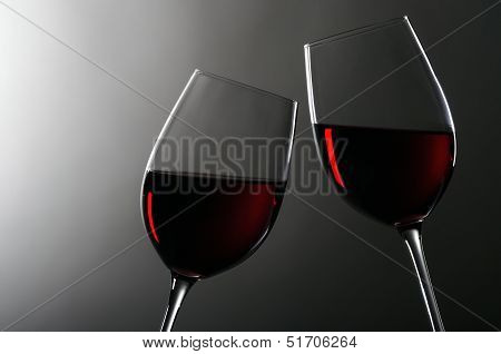 Two Wineglasses With Redwine