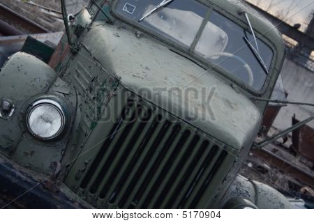 Gamle lastbil i Dump