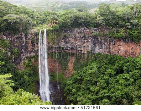 Chamarel waterfalls in Mauritius