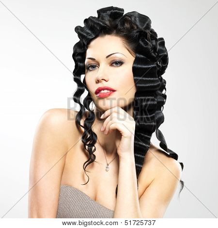 Beautiful Woman With Fashion Hairstyle
