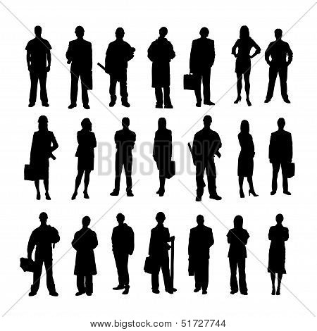 Set of icons with people profession. Vector.