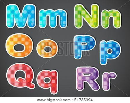 Illustration of the six letter on a gray background