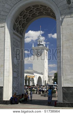 Clock Tower of Simferopol Railroad Station